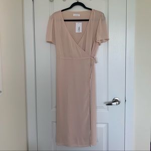 Oak+Fort Peach Wrap Dress